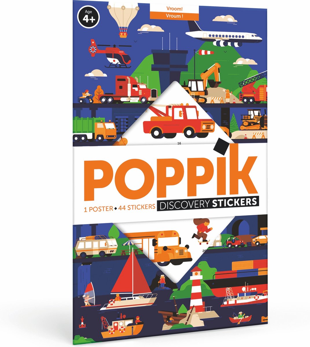 Sticker poster educatief - [POPPIK - discovery] Vervoer en voertuigen - vanaf 3 jaar